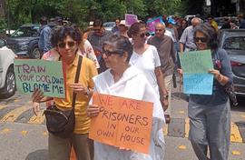 Dog bite anger leads to a protest in Jor Bagh 
