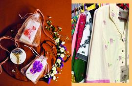 Ethnic weaves, fragrant candles and organic scents 